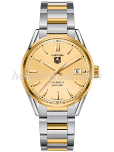 豪雅WAR215A.BD0783男表卡莱拉Carrera系列-间金色表带/表径39mm
