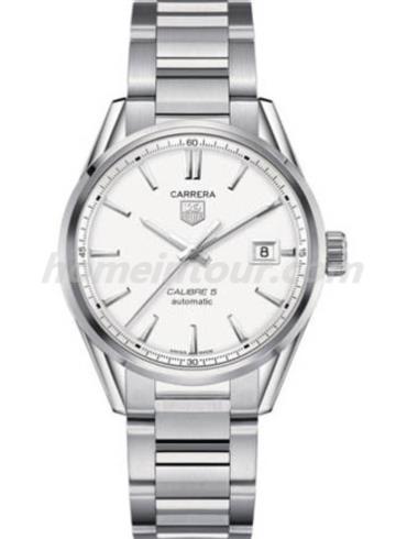 豪雅WAR211B.BA0782男表卡莱拉Carrera系列-银色表带/表径39mm