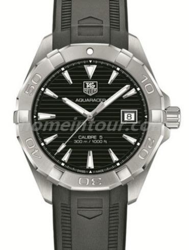 豪雅WAY2110.FT8021男表竞潜Aquaracer系列-黑色表带/表径40.5mm