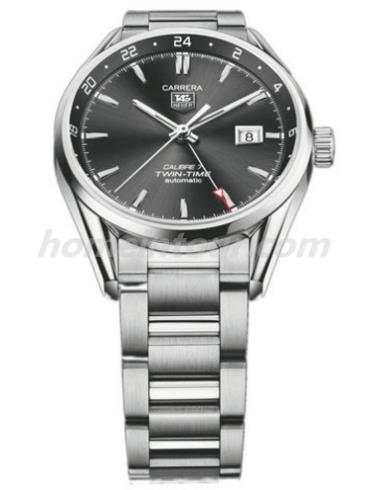 豪雅WAR2012.BA0723男表卡莱拉Carrera系列-银色表带/表径41mm