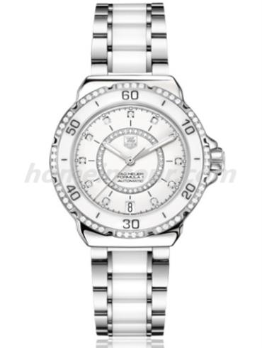 豪雅WAH121D.BA0861女表FORMULA 1系列-白色表带/表径37mm