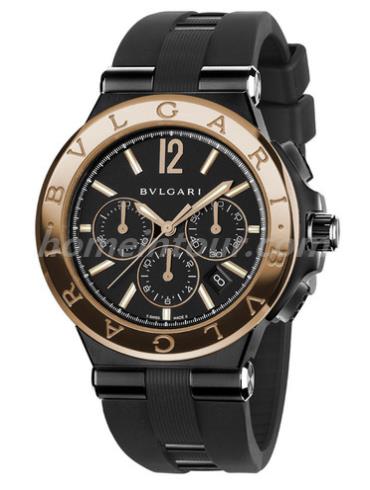 宝格丽DG42BBSPGVDCH男表DIAGONO系列-黑色表带/表径42mm