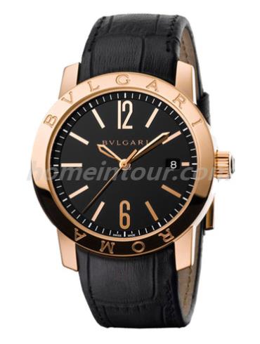 宝格丽BBP39BGLD男表BVLGARI系列-黑色表带/表径39mm