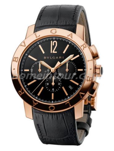 宝格丽BBP41BGLDCH男表BVLGARI系列-黑色表带/表径41mm