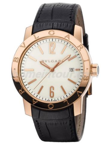 宝格丽BBP39WGLD男表BVLGARI系列-黑色表带/表径39mm