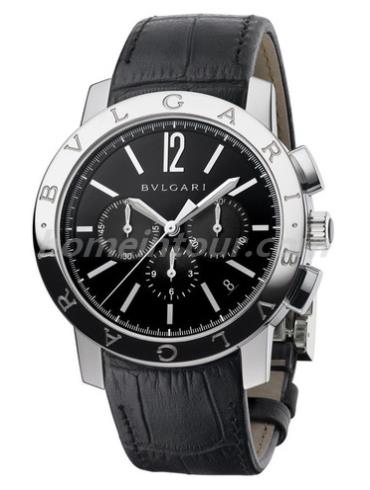 宝格丽BB41BSLDCH男表BVLGARI系列-黑色表带/表径41mm