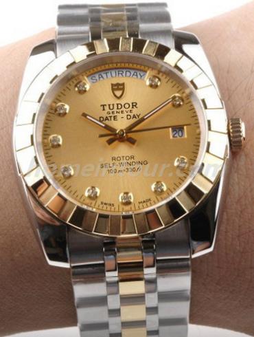 帝舵23013-62113_di男表骏珏系列-间金色表带/表径39mm