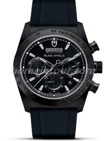 帝舵42000CN-0018男表迅骑黑盾型-黑色表带/表径42mm