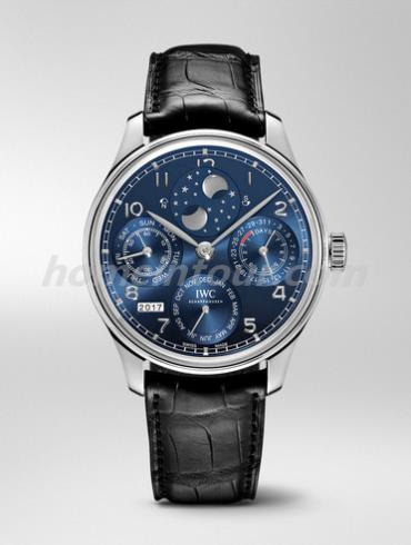 万国IW503401男表葡萄牙系列-黑色表带/表径44.2mm