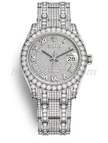 劳力士86409RBR-0001男表珍珠淑女型-银色表带/表径39mm