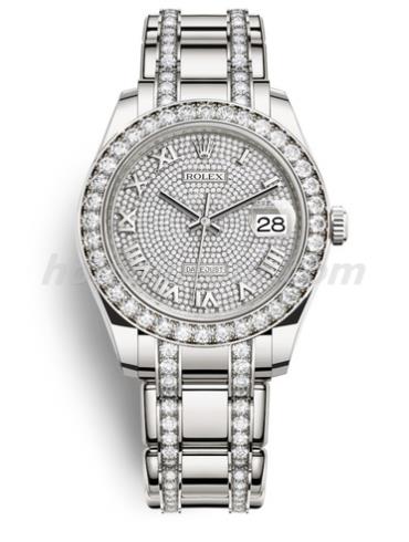 劳力士86289-0006男表珍珠淑女型-银色表带/表径39mm