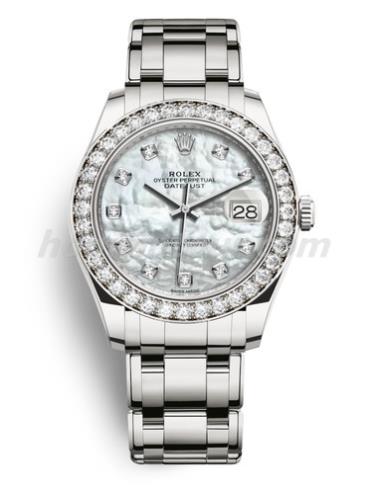 劳力士86289-0001男表珍珠淑女型-银色表带/表径39mm