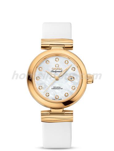 欧米茄425.62.34.20.55.003女表碟飞系列-白色表带/表径34mm