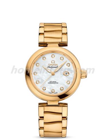 欧米茄425.60.34.20.55.003女表碟飞系列-金色表带/表径34mm