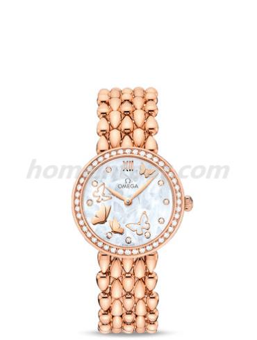 欧米茄424.55.27.60.55.003女表碟飞系列-金色表带/表径27.4mm