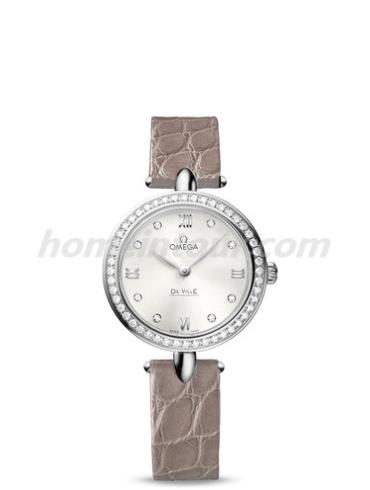 欧米茄424.18.27.60.52.001女表碟飞系列-灰色表带/表径27.4mm