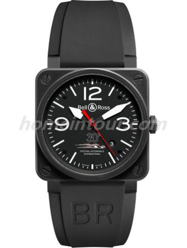 柏莱士BR03-92-FA-CA男表AVIATION系列-黑色表带/表径42mm