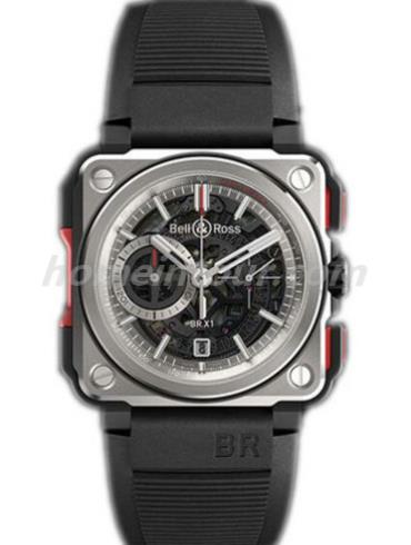 柏莱士BR-X1_Chronographe男表AVIATION系列-黑色表带/表径45mm