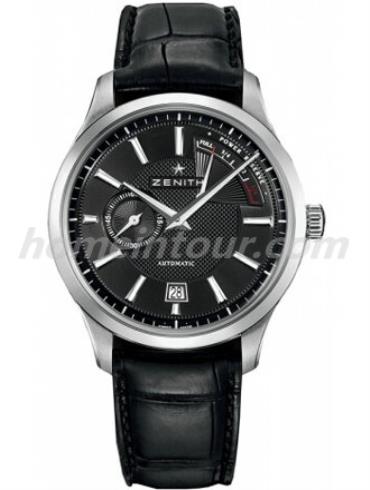 真力时03.2120.685_22.C493男表指挥官-黑色表带/表径40mm