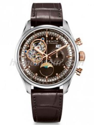 真力时51.2161.4047_75.C713男表EL PRIMERO系列-棕色表带/表径45mm