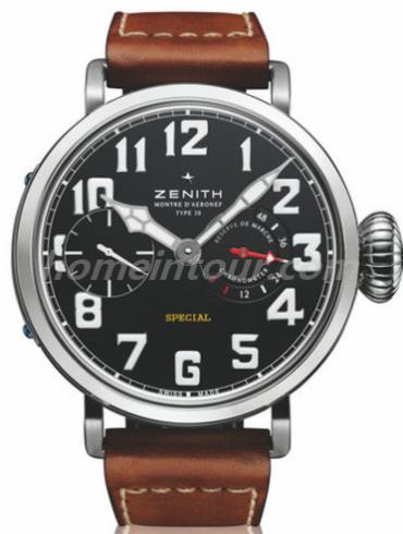 真力时04.2420.5011_17.C723男表飞行员系列-棕色表带/表径60mm