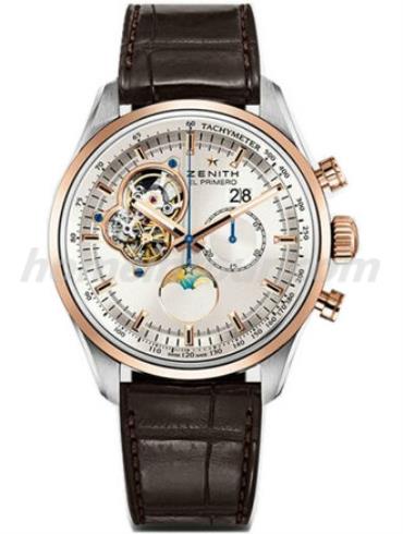 真力时51.2160.404701.C713男表EL PRIMERO系列-棕色表带/表径45mm