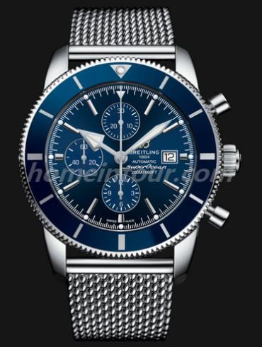 百年灵A1331216-C963-152A男表超级海洋文化系列-银色表带/表径46mm