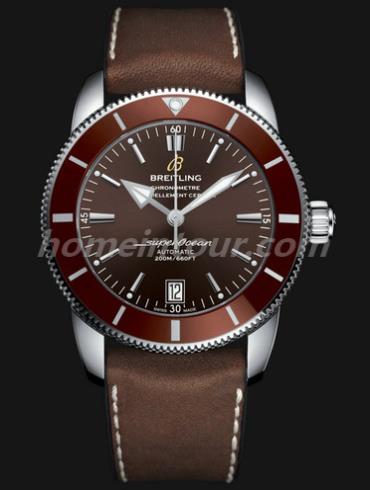 百年灵AB201033-Q617-294S-A20D.2男表超级海洋文化系列-棕色表带/表径42mm