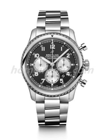 百年灵AB0117131B1A1男表航空计时8系列-表带/表径43mm