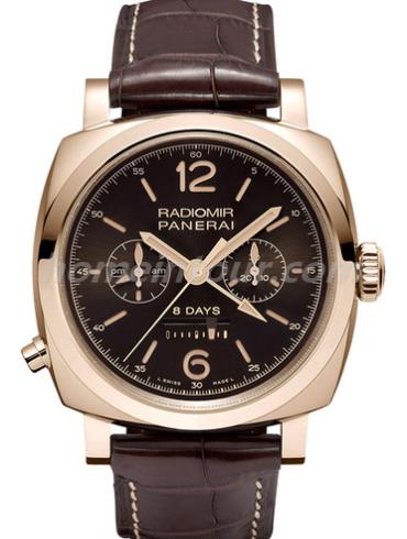 沛纳海PAM00502男表Radiomir系列-棕红色表带/表径45mm