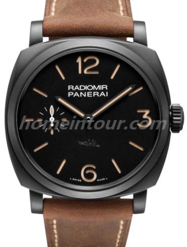 沛纳海PAM00532男表Radiomir系列-浅棕色表带/表径47mm