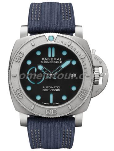 沛纳海PAM00985男表SUBMERSIBLE 潜行系列-蓝色表带/表径47mm