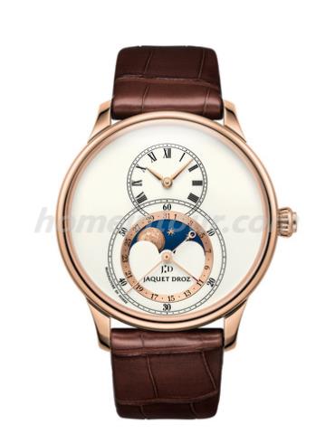 雅克德罗J007533200男表大秒针运动系列-棕色表带/表径43mm