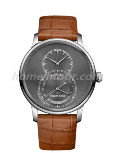 雅克德罗J007030248男表大秒针运动系列-棕色表带/表径43mm