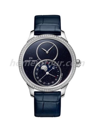 雅克德罗J007510270男表大秒针运动系列-深蓝色表带/表径39mm