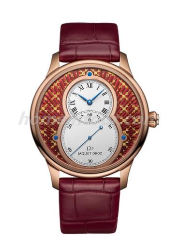 雅克德罗J003033431男表Les Ateliers D’art系列-酒红色表带/表径43mm