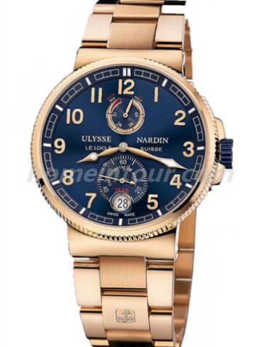 雅典1186-126-8M_63男表航海系列-金色表带/表径43mm