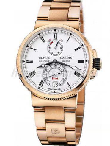 雅典1186-126-8M_E0男表航海系列-金色表带/表径43mm