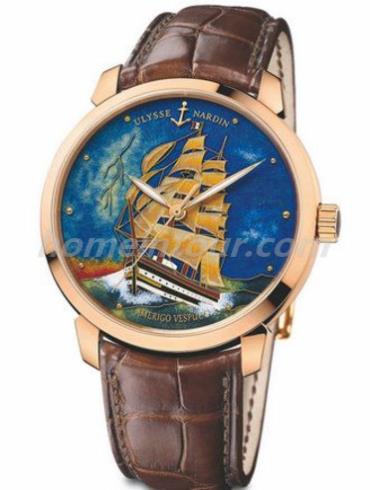 雅典8156-111-2_AV男表-棕色表带/表径40mm