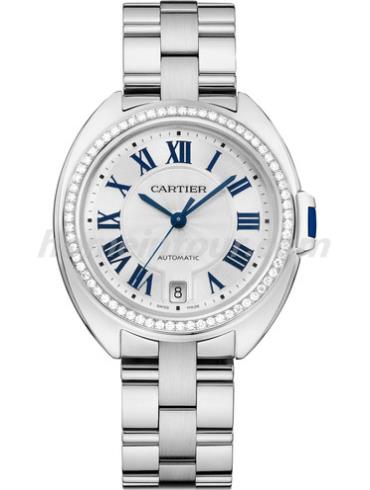 卡地亚WJCL0007女表Clé de Cartier系列-银色表带/表径35mm