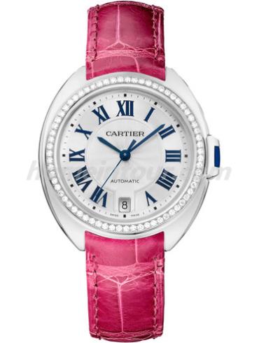 卡地亚WJCL0014女表Clé de Cartier系列-桃红色表带/表径35mm