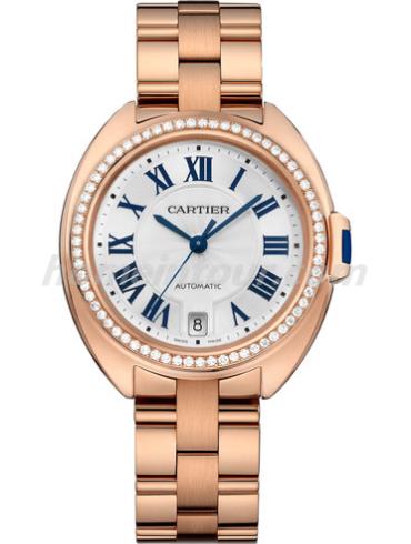 卡地亚WJCL0006女表Clé de Cartier系列-金色表带/表径35mm
