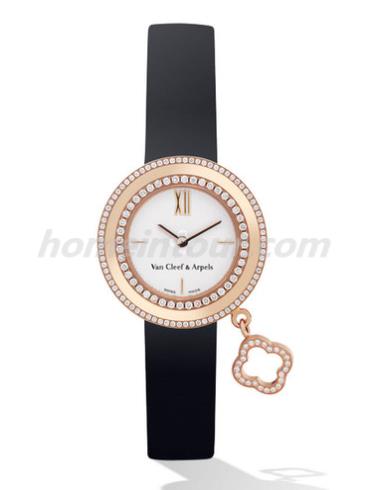 梵克雅宝VCARO29800女表Charms系列-黑色表带/表径25mm