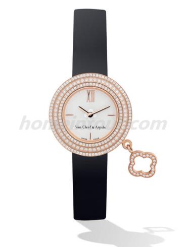 梵克雅宝VCARO29700女表Charms系列-黑色表带/表径25mm