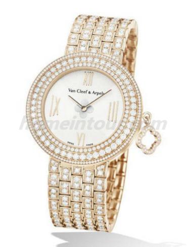 梵克雅宝VCARN5LO00女表Charms系列-香槟色表带/表径32mm