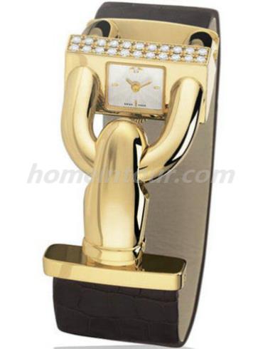 梵克雅宝VCARA98200女表Cadenas系列-棕色表带/表径24x10.8mm