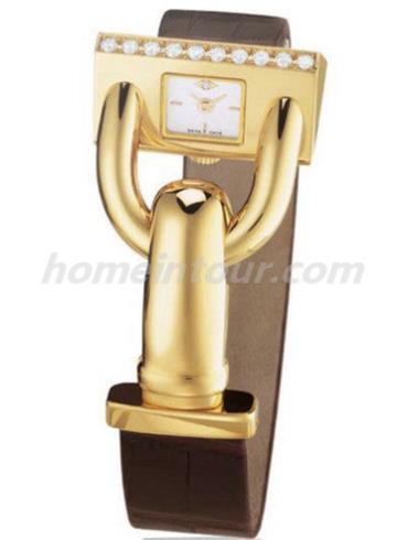 梵克雅宝VCARA97200女表Cadenas系列-棕色表带/表径24x10.8mm