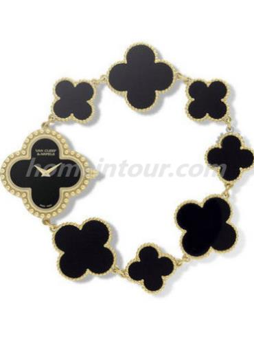 梵克雅宝VCARN01600女表Alhambra系列-黑色表带/表径29.3mm