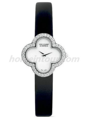 梵克雅宝VCARF52700女表Alhambra系列-黑色表带/表径30x30 mm