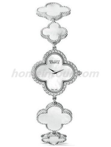 梵克雅宝VCARD67700女表Alhambra系列-白色表带/表径29.3mm